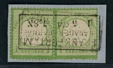 Deutsches Reich Michel Nummer 23 waagerechtes Paar gestempelt