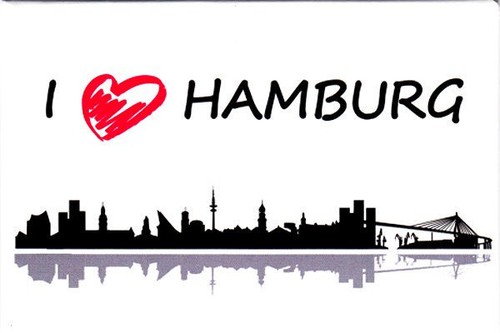 Deko magnet hamburg skyline - deko-magnet,