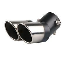EDELSTAHL Auspuffblende Doppel Endrohr Doppelendrohr Auspuff Auto Universal HOT