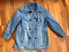 DONALDSON Mädchen Jeans Jacke Kurz Mantel Caban Jacke Blau Gr. 8 - Gr. 128 / 134