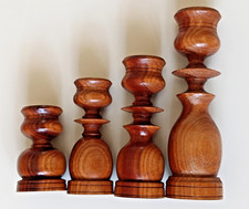 4 kleine Holz Leuchter