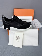 Hermes Bouncing Sneaker Herren, Größe 41, Schwarz Weiß