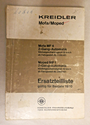 Kreidler mofa moped mp - moped, mf