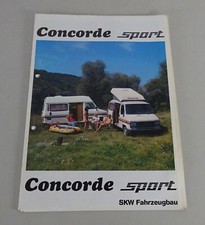 Prospekt / Broschüre SKW Concorde Sport auf Peugeot J5 / Fiat Ducato Stand 1985