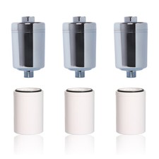 3 Duschfilter Chrom + 3