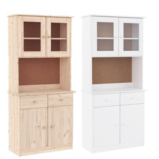 Highboard Beistellschrank Kommode Küchenschrank  77x35x165 cm Massivholz Kiefer