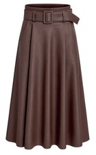 Lederimitatrock Damen A-Linien