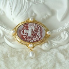 L18 Anhänger Einhorn Pferd mit Elfe Perlmutt Achat rot Silber 925