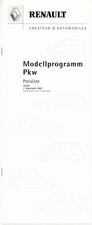 Auto_Renault_Preisliste Modellprogramm 2001