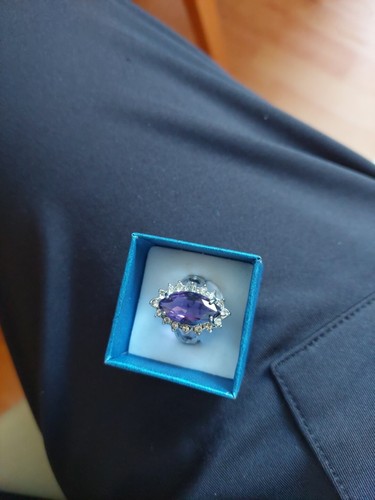Ring silber weisse - , steine