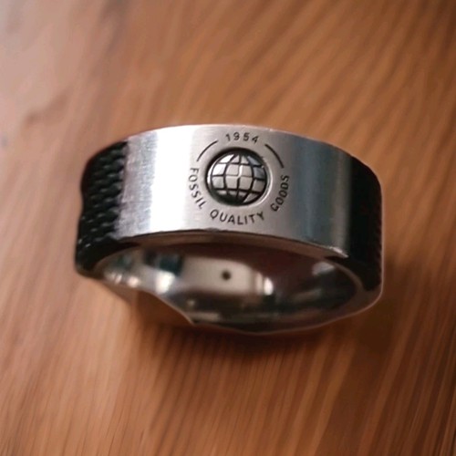 Fossil ring edel stahl - ring,