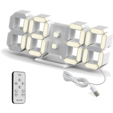 LED Wanduhr Digital Wecker 3D