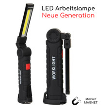 LED KFZ Arbeitsleuchte mit Magnet USB Akku Werkstattlampe Handlampe Stablampe