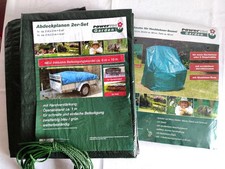 Zwei Abdeckplanen für PKW Anhänger + eine Abdeckplane für Gartensessel