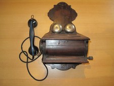 Wandtelefon in Holzgehäuse Mix & Genest A.G. Berlin M1900 defekt, Ersatzteile