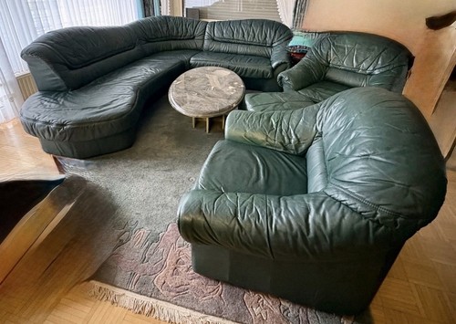 Couchgarnitur echtes leder - leder,