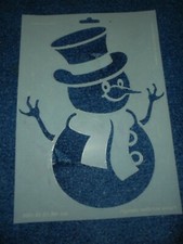 Schablone A4 Schneemann, für Textil oder Fenster Gestaltung Heike Schäfer 