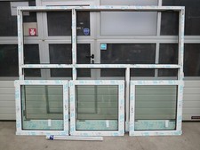 Veka Fensterrahmen Fenster 2610x1870x70 mm Kunststoff dunkelgrau 2-fach Glas 1/S