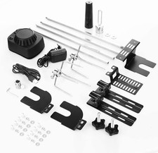 Profi BBQ Rotisserie Grillspieß Drehspieß 137cm Fleischnadel mit Edelstahl Motor