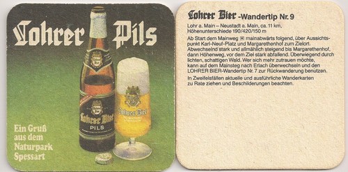 Lohrer bier alter bierdeckel - alter,