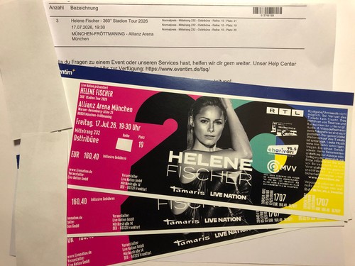 Helene fischer toptickets - 3x,