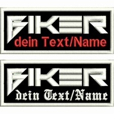 BIKER Aufnäher mit Wunschtext