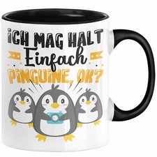 Pinguine Geschenk Tasse Mädchen Geschenkdiee Pinguin-Liebhaberin Ich Mag Halt Ei