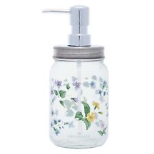 B-Ware % GreenGate Seifenspender Karolina white Glas Blumen H 19 cm Landhaus