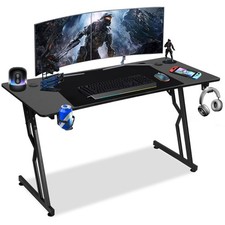 120/140cm LED Gaming Schreibtisch PC Tisch Beleuchtung Computertisch mit Mauspad