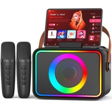 Bluetooth Karaoke-Box mit 2 Mikrofonen | 360° Sound | Portabel
