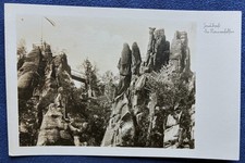 AK Zittauer Gebirge Jonsdorf mit Nonnenfelsen Echtfoto