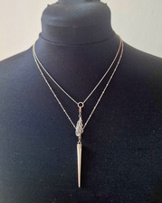 Thomas Sabo Kette mit Feder und Cone Neu! Doppelkette 925er Silber