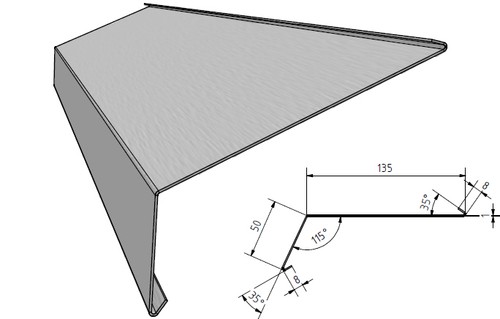 Rinneneinhang 0 cm form - =, 20,0