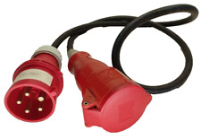 CEE 32A Stecker Kupplung Dose Starkstrom Kabel Verlängerung Adapter 1,8m 5x2,5mm