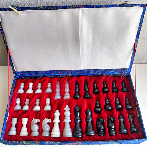 Achat schachfiguren set - achat, schachfiguren-set