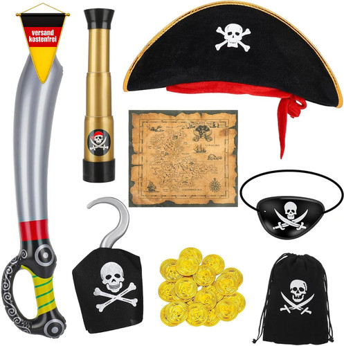 Kinder piratenkostüm set mit - kinder,