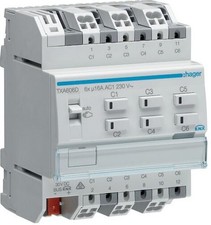 Hager TXA606D Schalt-/Jalousieaktor 6/3-fach KNX easy 16A C-Last