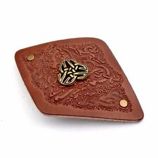 Haarspange Leder versch. Motive Mittelalter LARP Wikinger Prägung & Niete - Clip