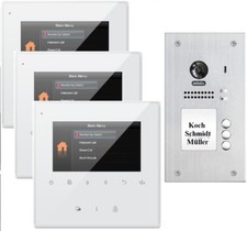 3 Familien Videotürsprechanlage Sprechanlage Videotürklingel Videospeicher