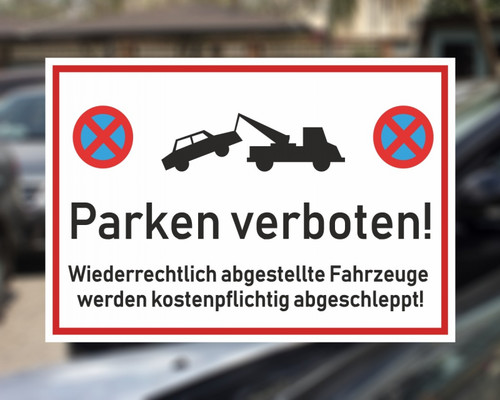 Aufkleber parken verboten - parken,
