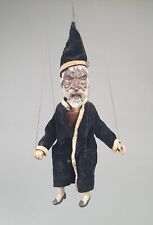 Alte Antike Marionette / Puppe / Figur , Körper aus Holz , Kopf aus Gips ,19. Jh