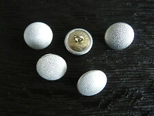 4 Stück orig. Bundeswehr Knöpfe 17 mm silber Uniform Knopf Alu-gekörnt Karneval