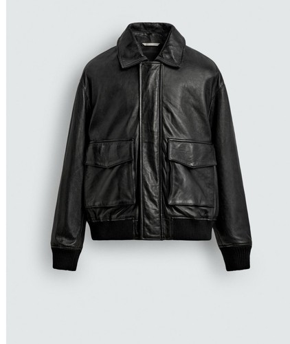 Zara lederjacke l neu - gr.,