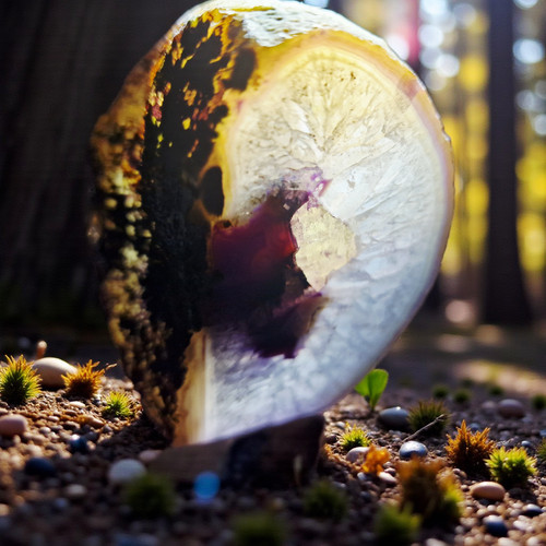 Achat-Geode-Teelichthalter
