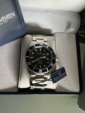 Revue Thommen Diver XL blaue Lünette & schwarzes Zifferblatt Full Set NP 799€