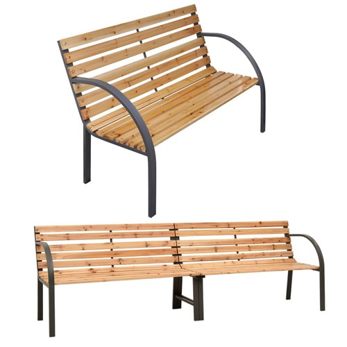 Gartenbank metall holz bank - metall,