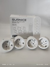 SURNICE 4x Mini-Funksteckdosen mit Fernbedienung – einzeln programmierbar – NEU