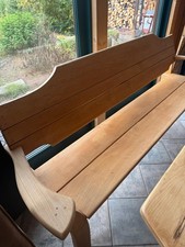 Essgruppe mit Bank und 4 Stühlen Vollholz hangearbeitet Buche