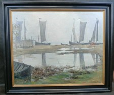 Ölgemälde Nebliger Herbstmorgen Pillkoppen Kurische Nehrung Gerhardt Brückner