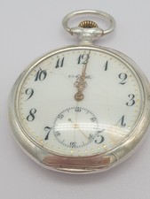 Spiral Breguet Balancier Coupe Open Face Taschenuhr / 800 Silber / Ø 50,8mm